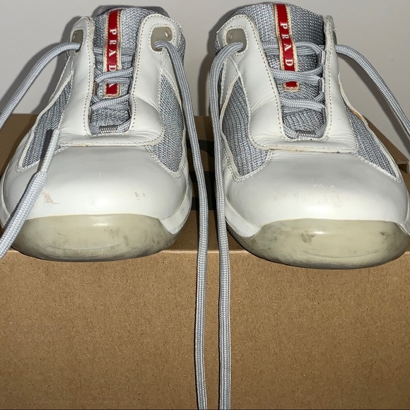 new america's cup patent leather and technical fabric sneakers